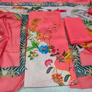 Unstitch 100% Cotton Three Piece