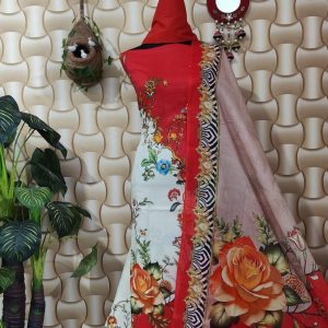 Unstitch 100% Cotton Three Piece