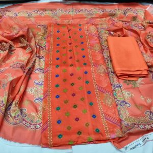 Unstitch 100% Cotton Three Piece