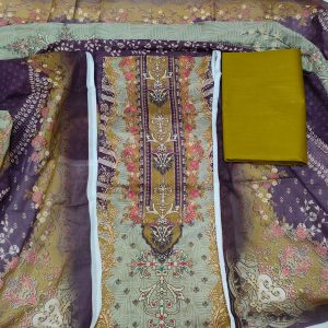 Unstitch 100% Cotton Three Piece