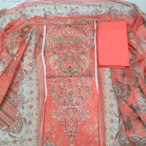 Unstitch Cotton Three Piece