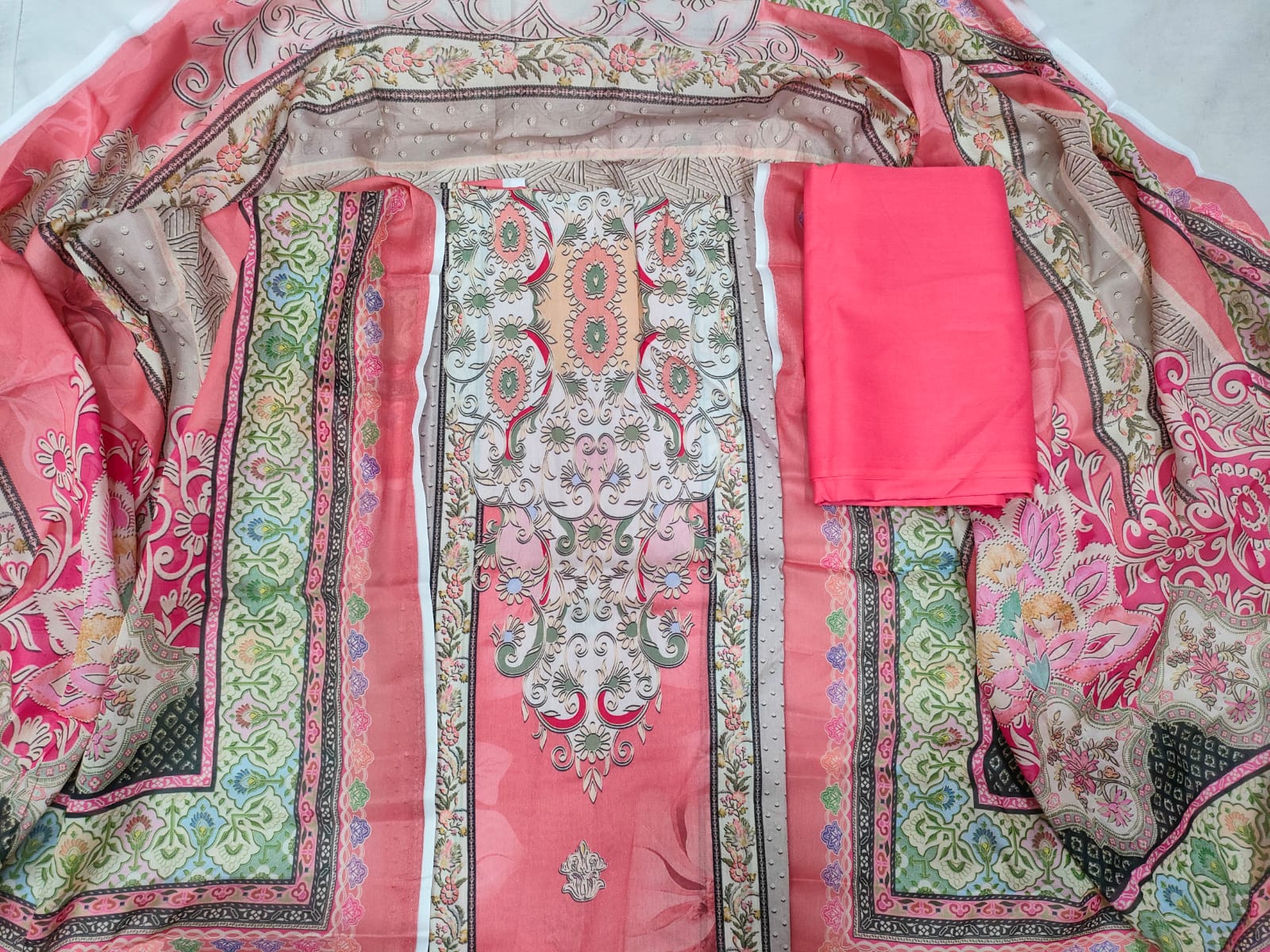 Unstitch Cotton Three Piece